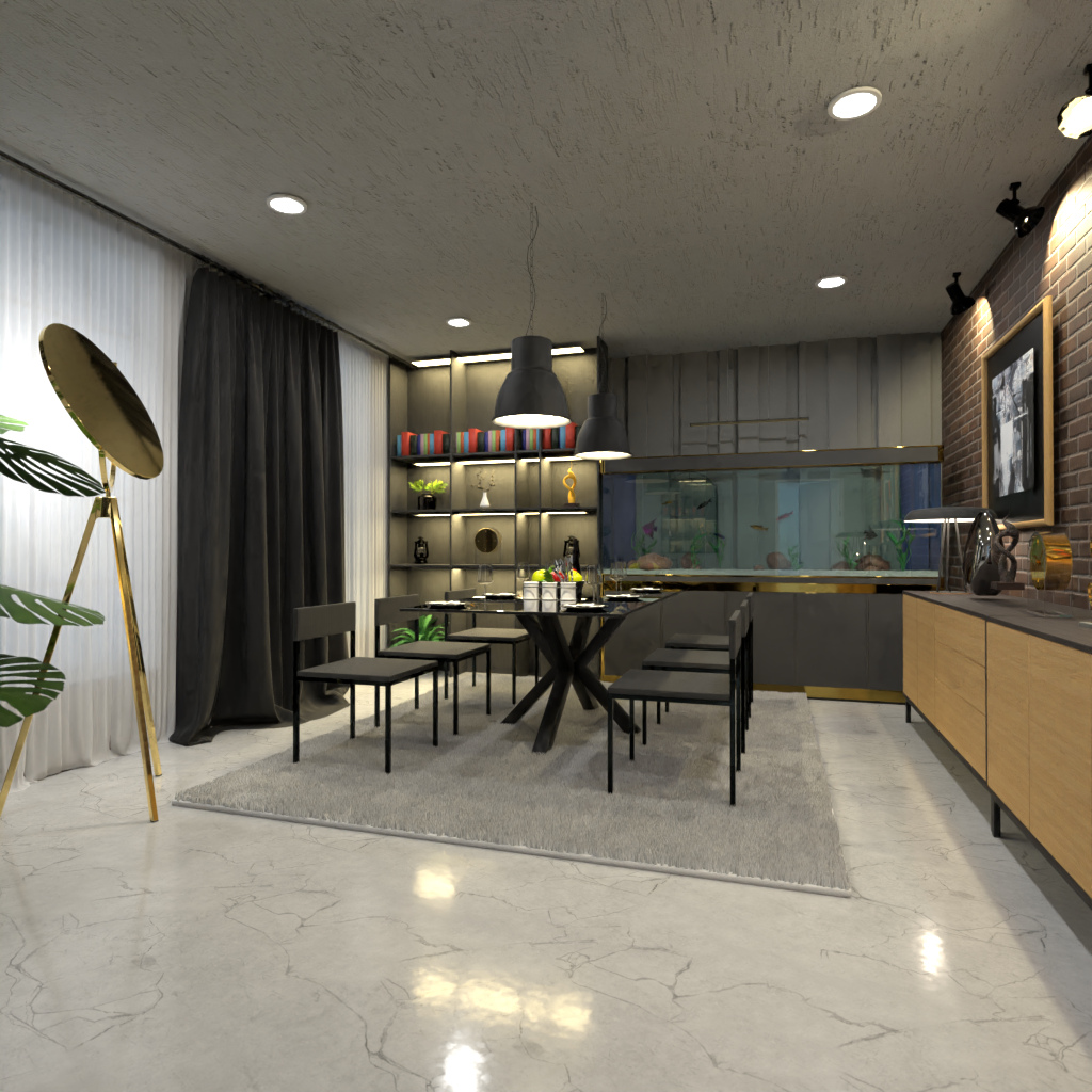 Industrial dining room #12605183 by Editors Choice