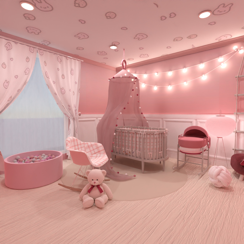 Pink Baby Bedroom #11699260 by Editors Choice