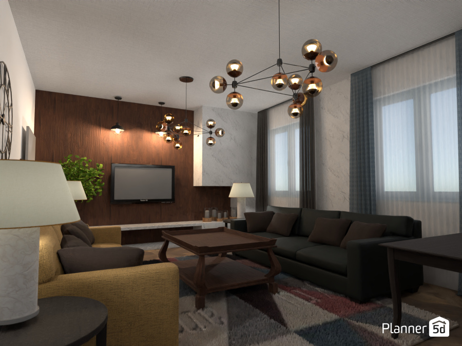 Гостиная с фальшкамином #5771073 by Ольга