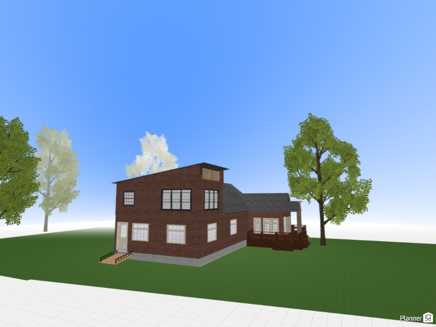Two Story pitched roof w foundation #24369744 by User 164361596
