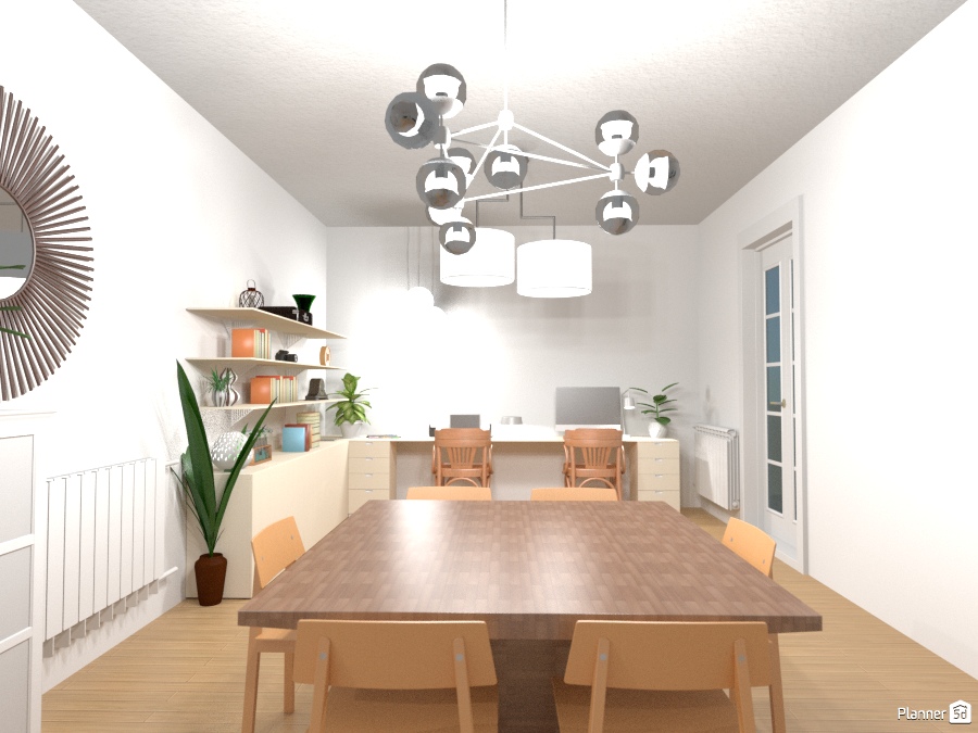 Despacho integrado en salón-comedor #1311311 by Ariadna