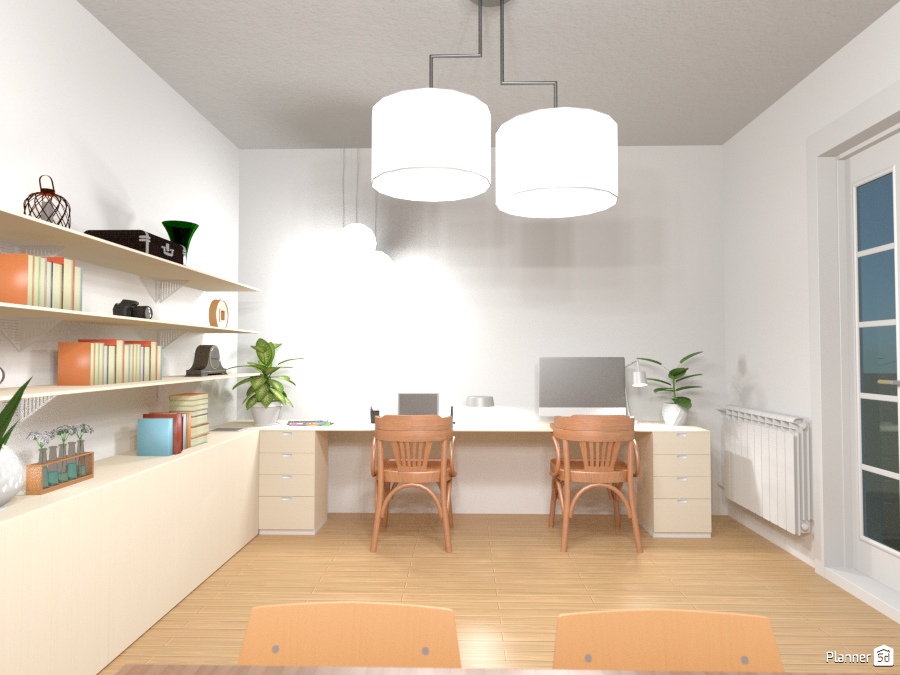 Despacho integrado en salón-comedor #1311312 by Ariadna