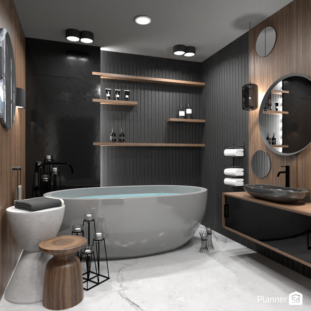 Bath with candles #19248836 by Editors Choice