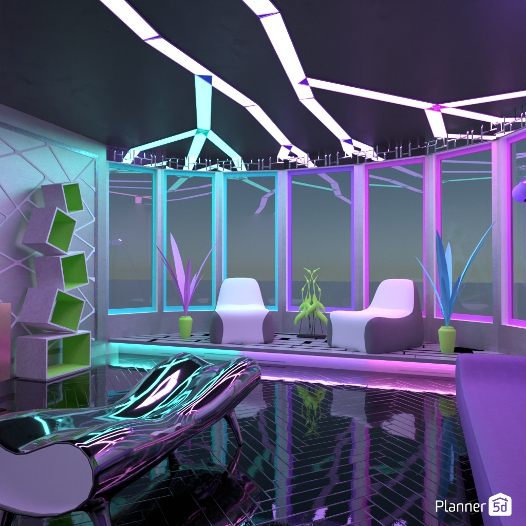 Futuristic Living Room #33812720 by Editors Choice