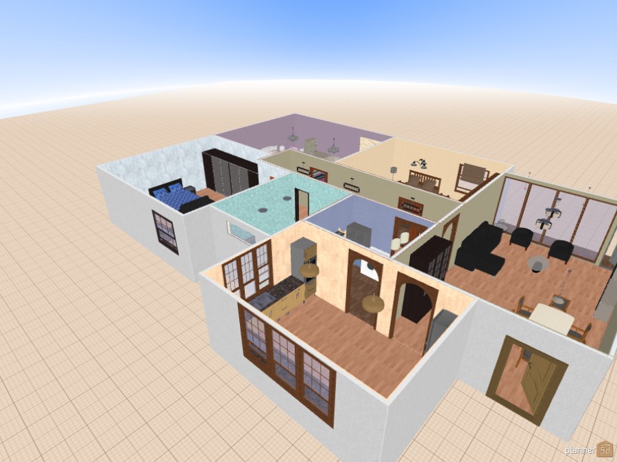 Apartament Projeto Online Gratis 3D Plantas De Planner 5D