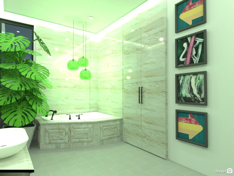 Green bathroom (turned out brighter than I wanted) 4600902 by Doggy image