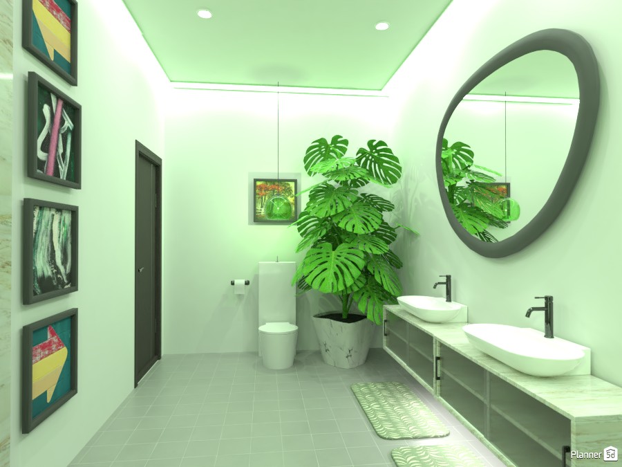 Green bathroom (turned out brighter than I wanted) #4600904 by Doggy