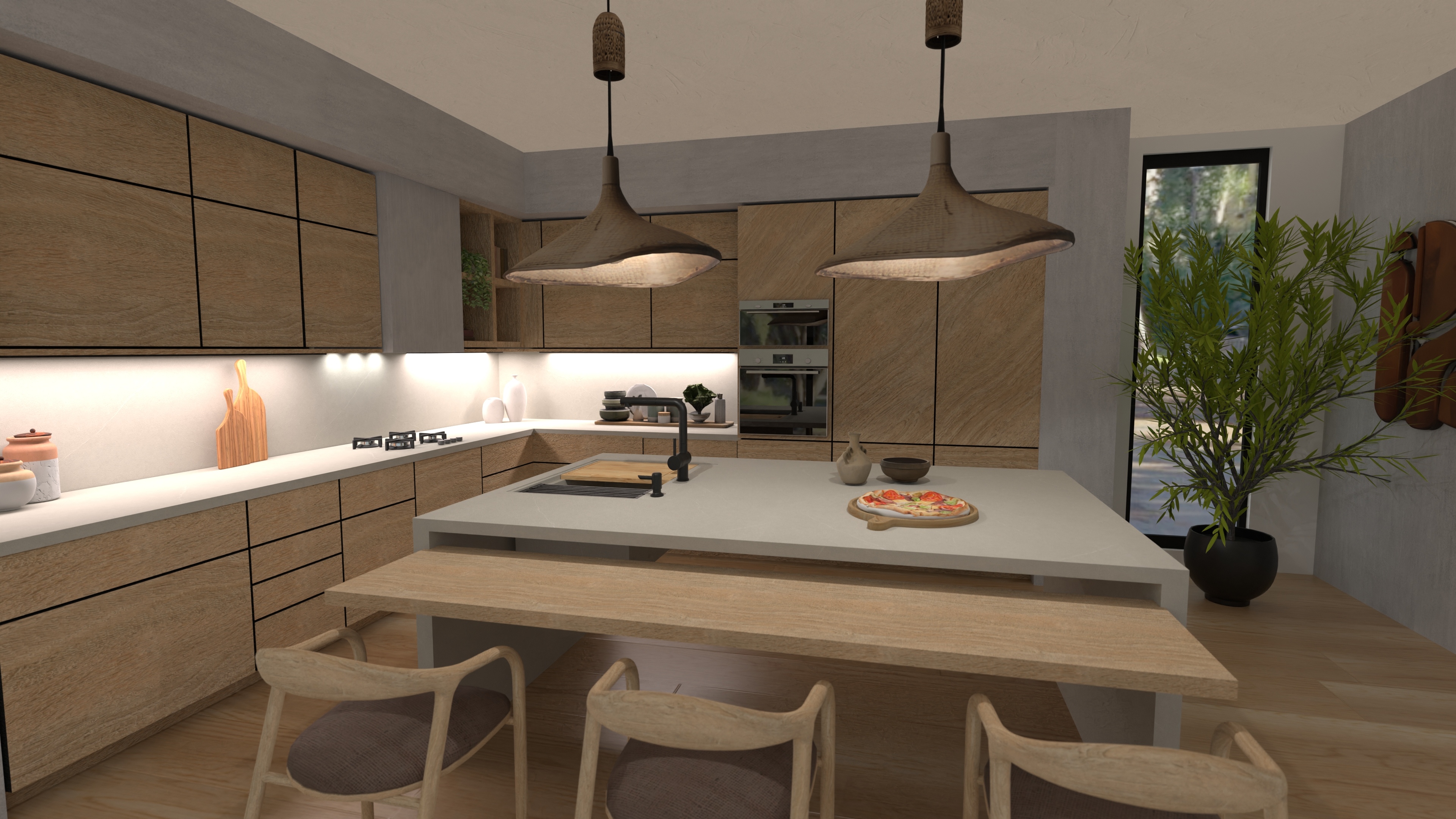 Japandi-Style: Kitchen B #28171320 by Moonface