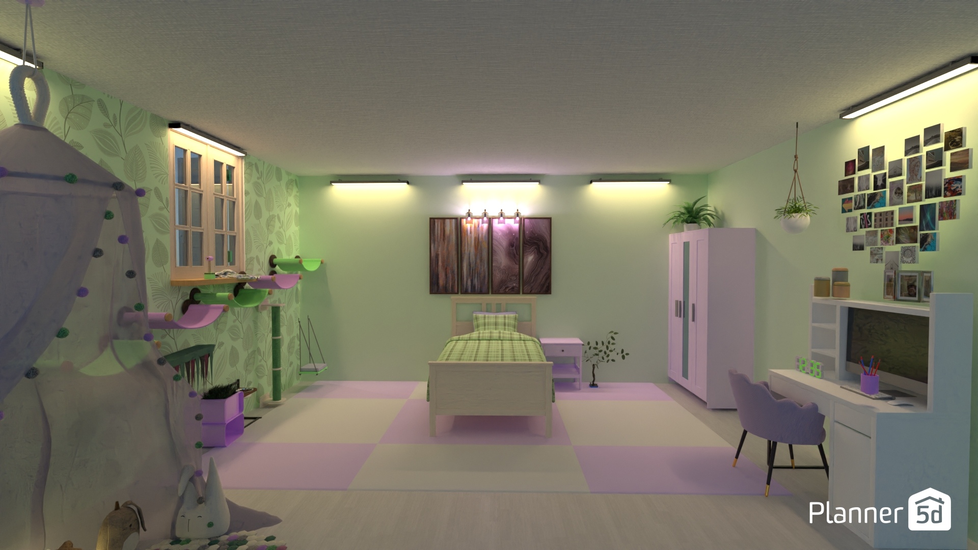 Mint And Lavender Bedroom #28022676 by Tula