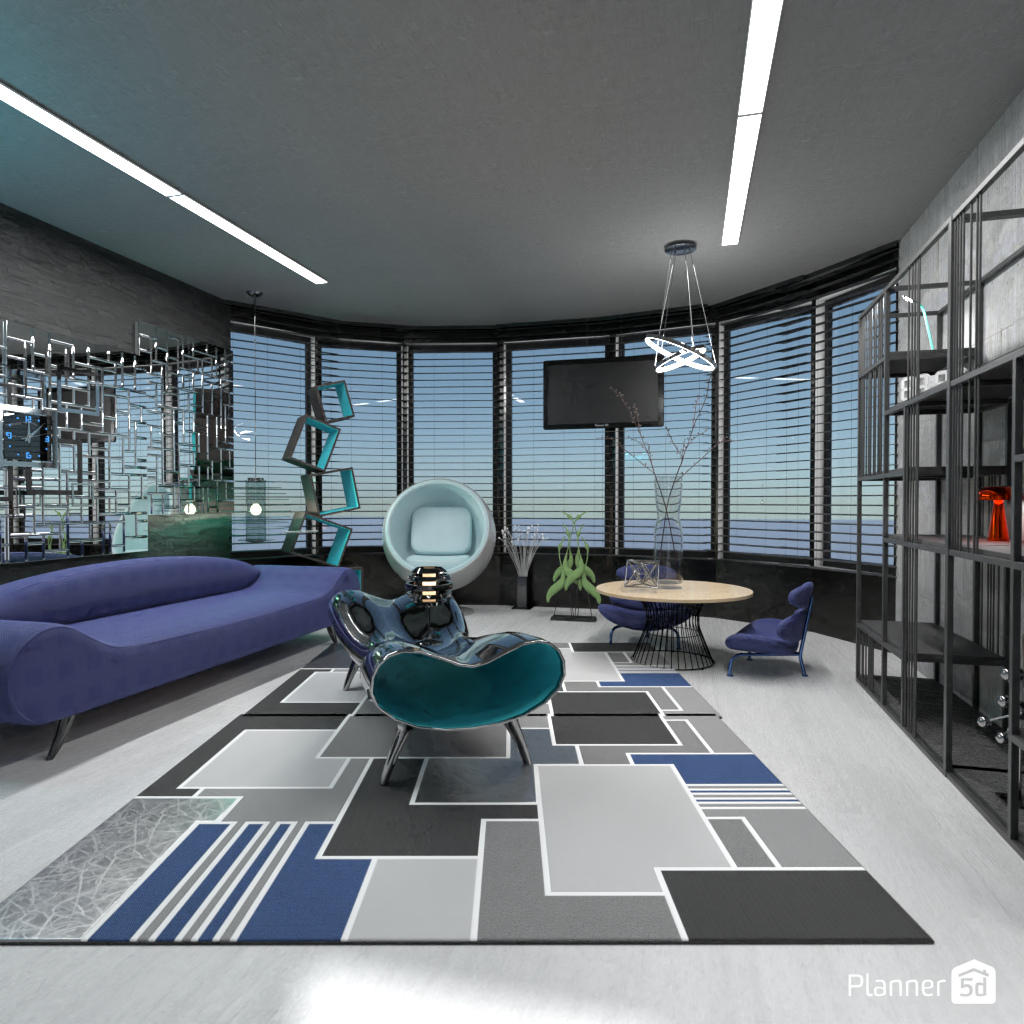 Futuristic Living Room #3361124 by Editors Choice
