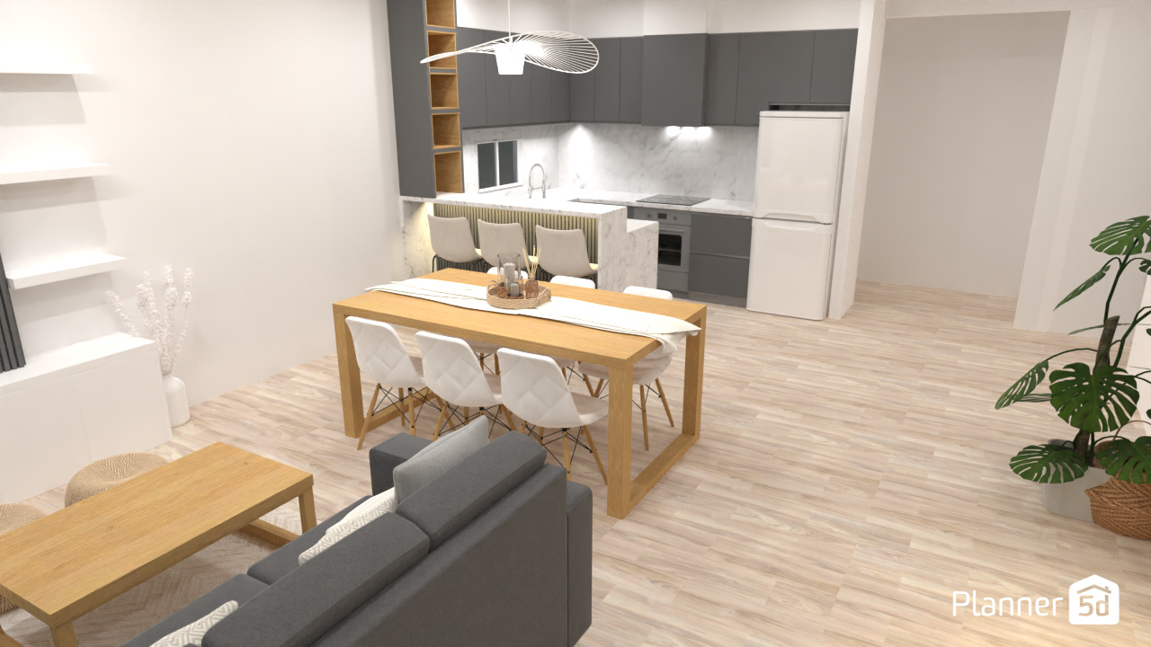 Cocina - comedor - living #12931359 by Luciana Parra