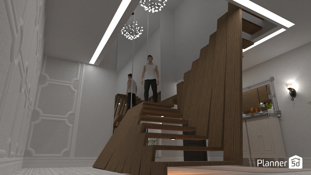 Hall with continuous stairs 93973 by Felipe Becker image