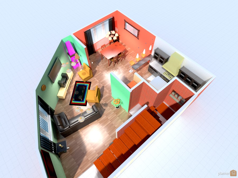 3 д проект онлайн комнаты Create your dream home now @Planner5d