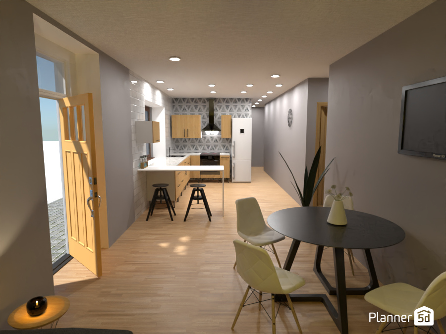 Cocina loft rural #13240391 by vero.tostarrica