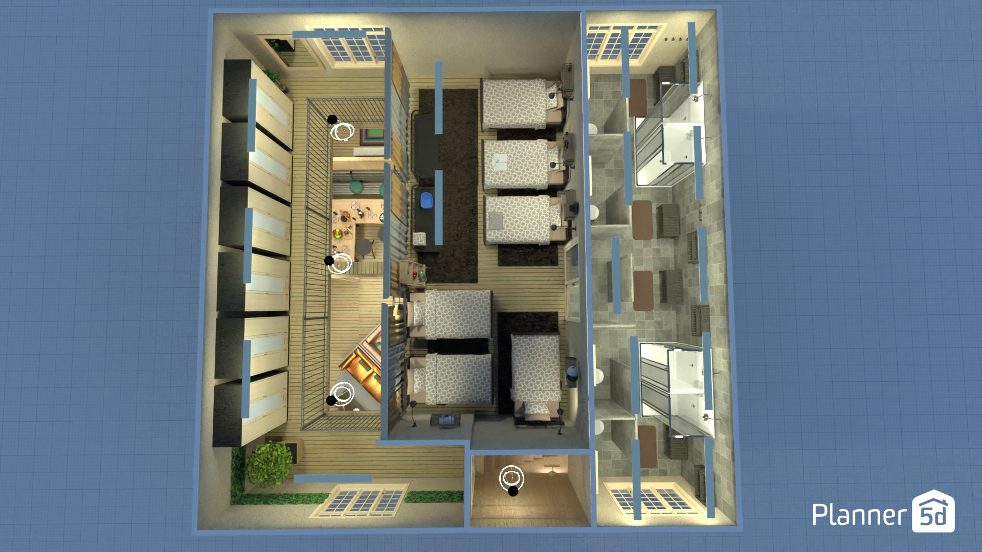 plano 2º planta de coliving estilo contemporáneo #22894642 by Yolanda Infante Garrido