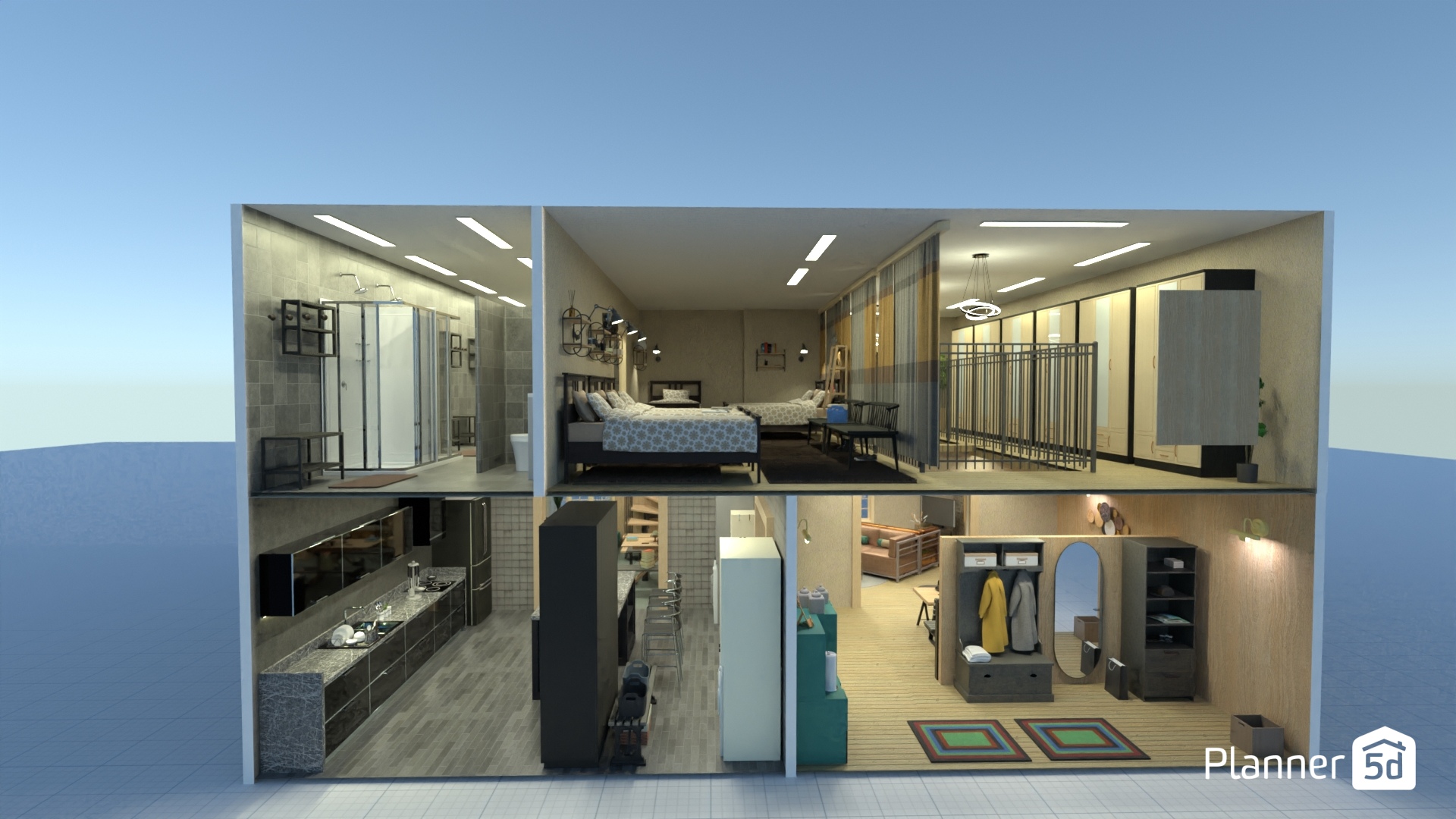 visualización coliving de dos plantas estilo contemporáneo #22894694 by Yolanda Infante Garrido