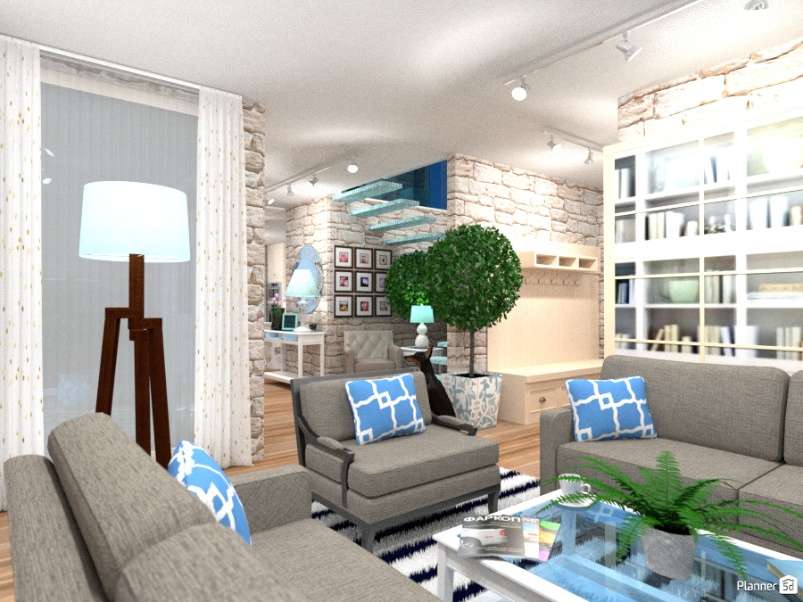 modern deteched house - glass and stones #1665279 by Chiara Meazza