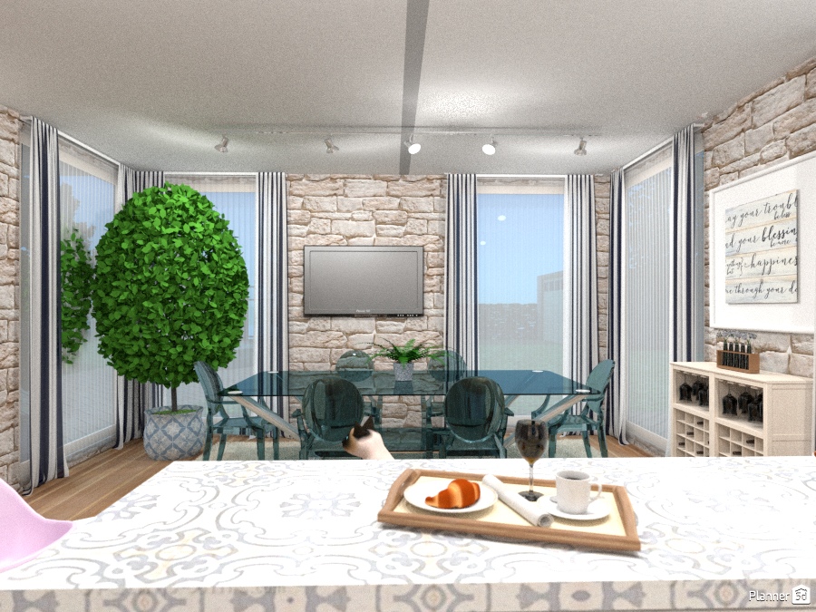 modern deteched house - glass and stones #1665282 by Chiara Meazza