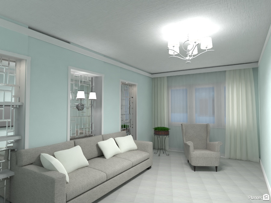 Зал в мятных тонах #2353580 by Anonymous