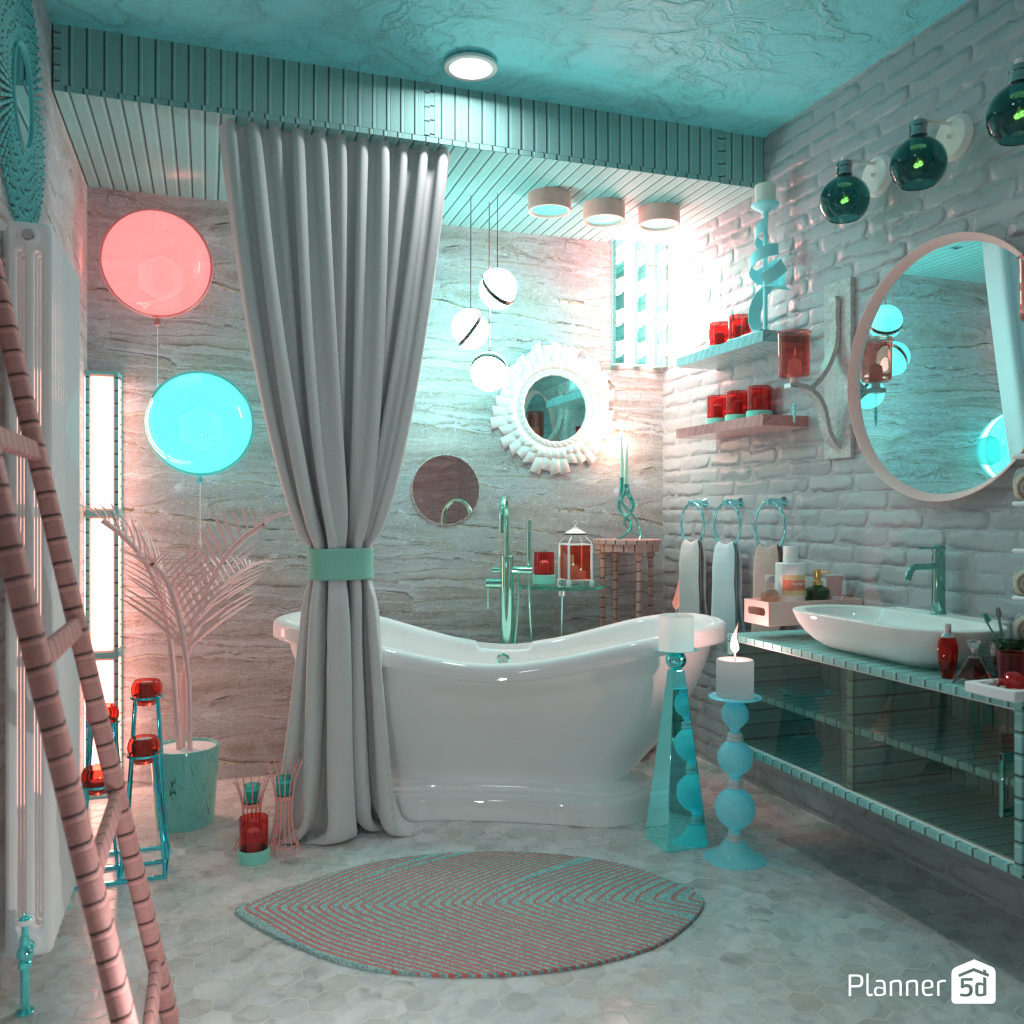 Bath with candles #19219516 by Editors Choice