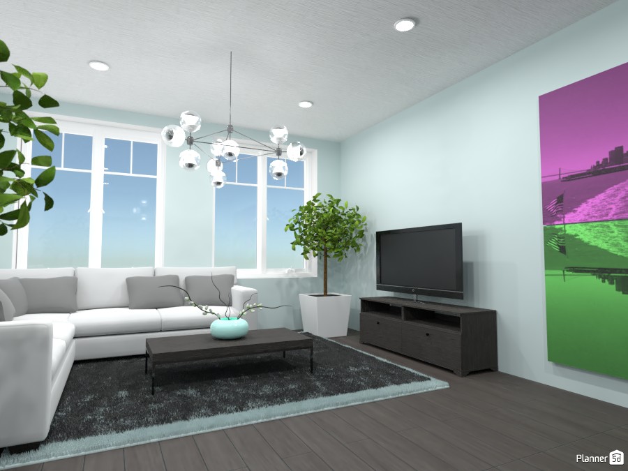 Light Blue Living room! #4555726 by Doggy