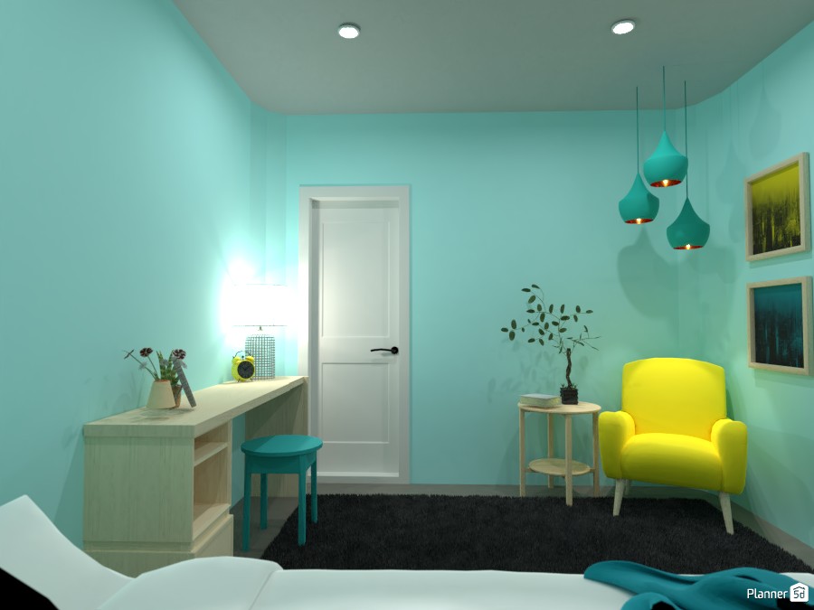 Blue and Yellow Bedroom! #5029718 by Doggy