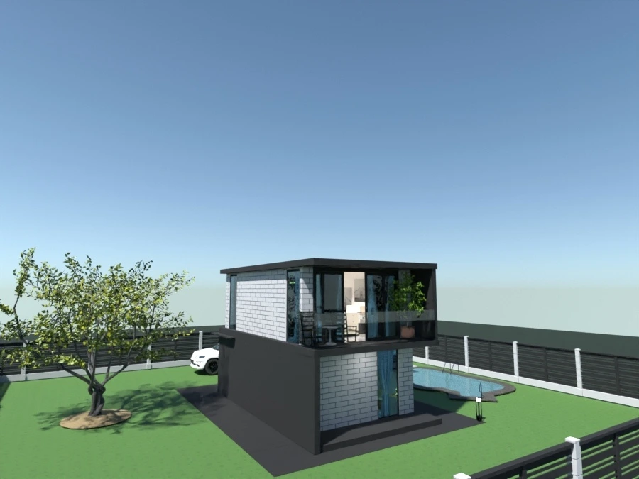 Modern Home with loft #107233 by ZACKY DESIGNER