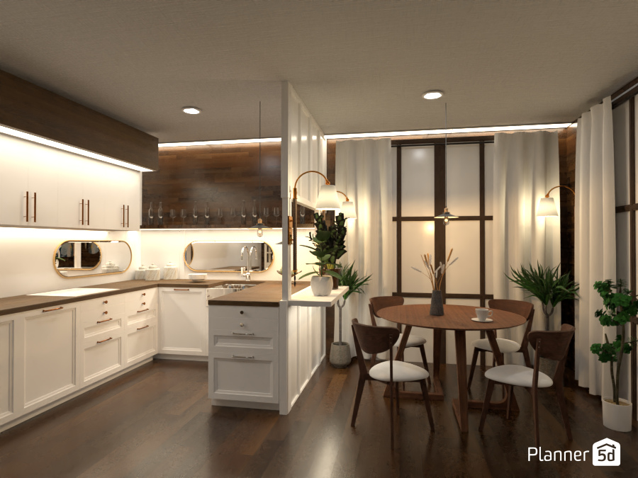 Brown&White Kitchen #11562324 by Anna Laros
