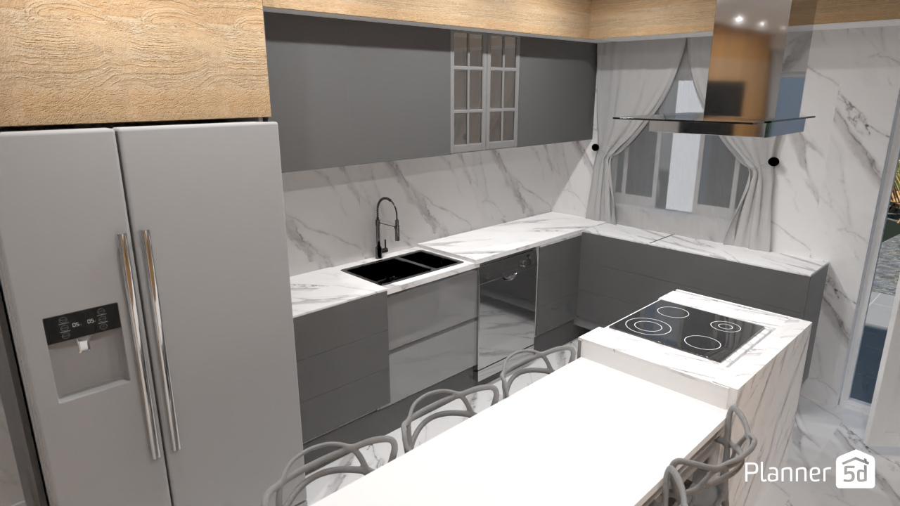 Cozinha planejada cinza #20205551 by Erika Cipriano