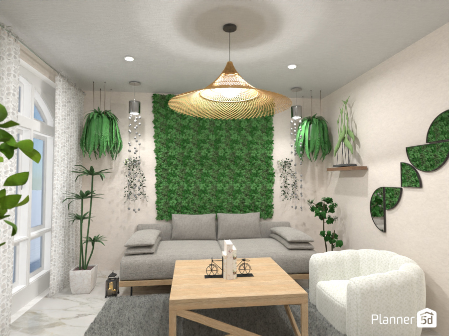 Room with plant wall #11036220 by Born to be Wild