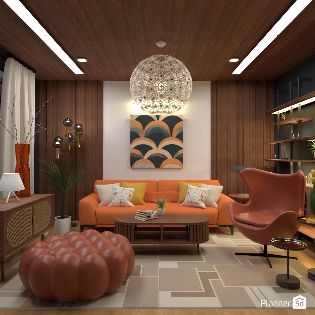 Orange sofa #24674640 by Editors Choice