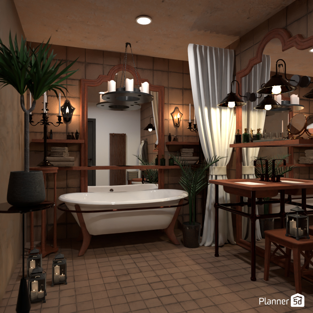 Bath with candles #19262688 by Editors Choice