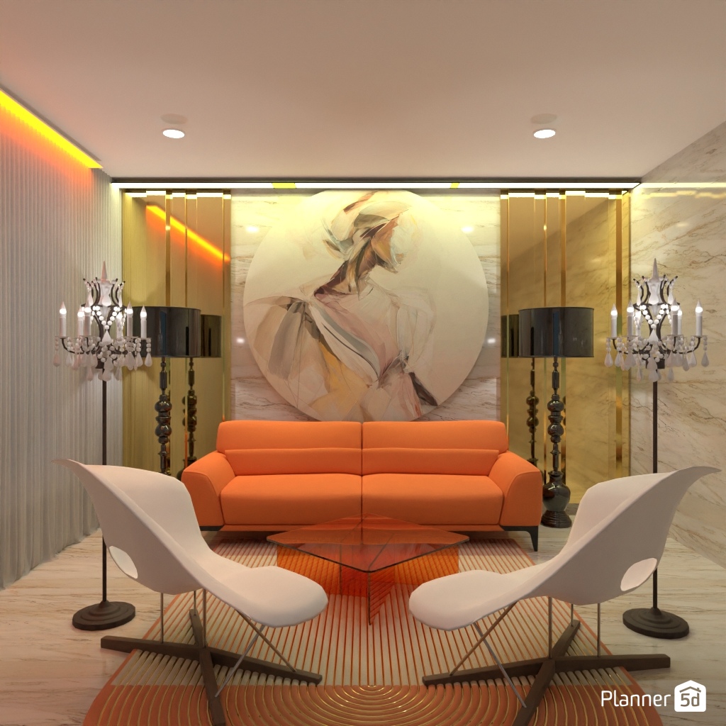 Orange sofa #3399452 by Editors Choice