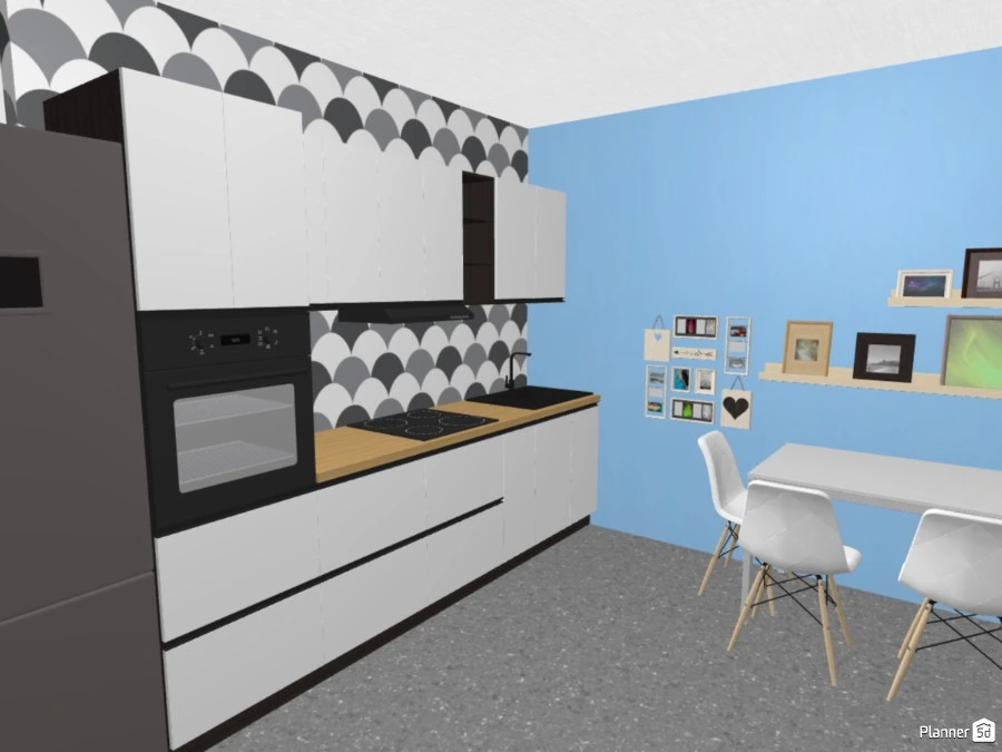 Design of a small one-storey house for a family of three #144704 by Kari Designer