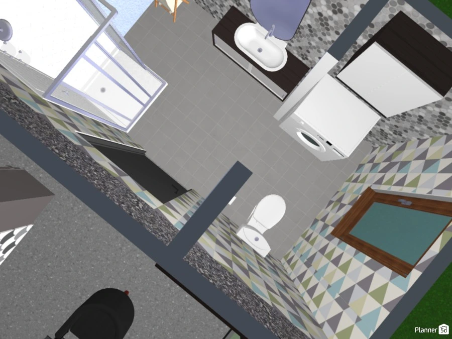 Design of a small one-storey house for a family of three #3102088 by Kari Designer