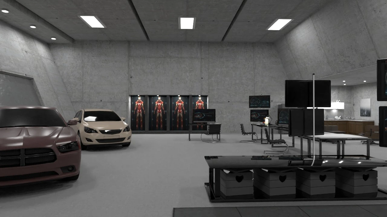 Iron Man garage #3025684 Por Evelinaa