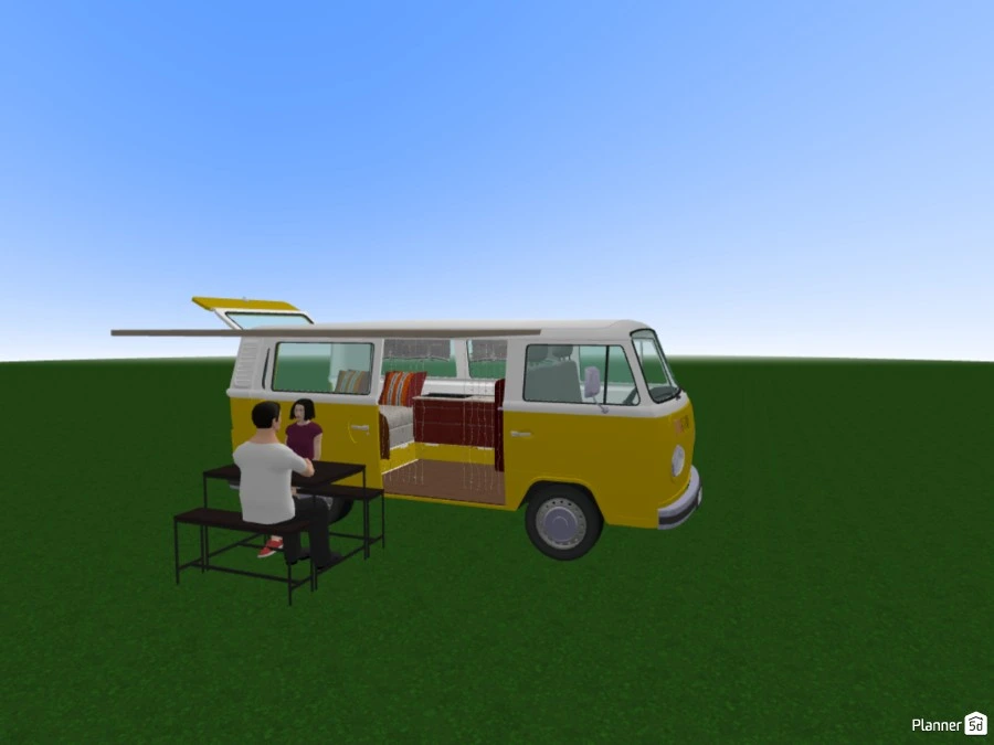 Yellow Tiny Kombi House #3064924 by Thuânia de Carvalho