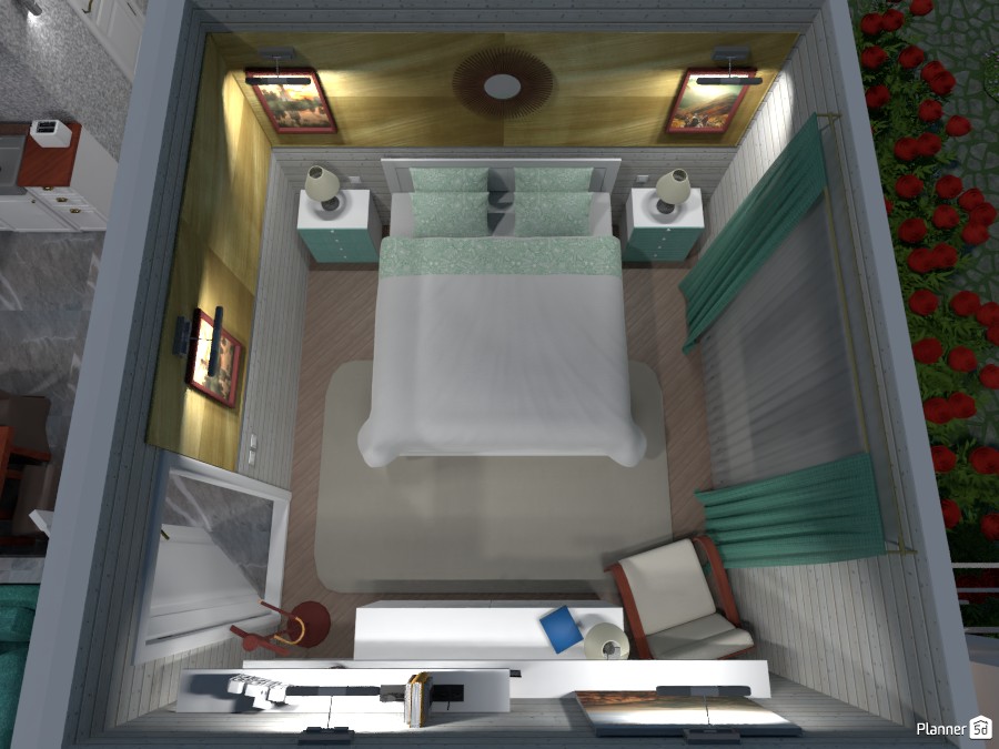 Спальня мята с золотом #4380917 by Tatiana Gorlina