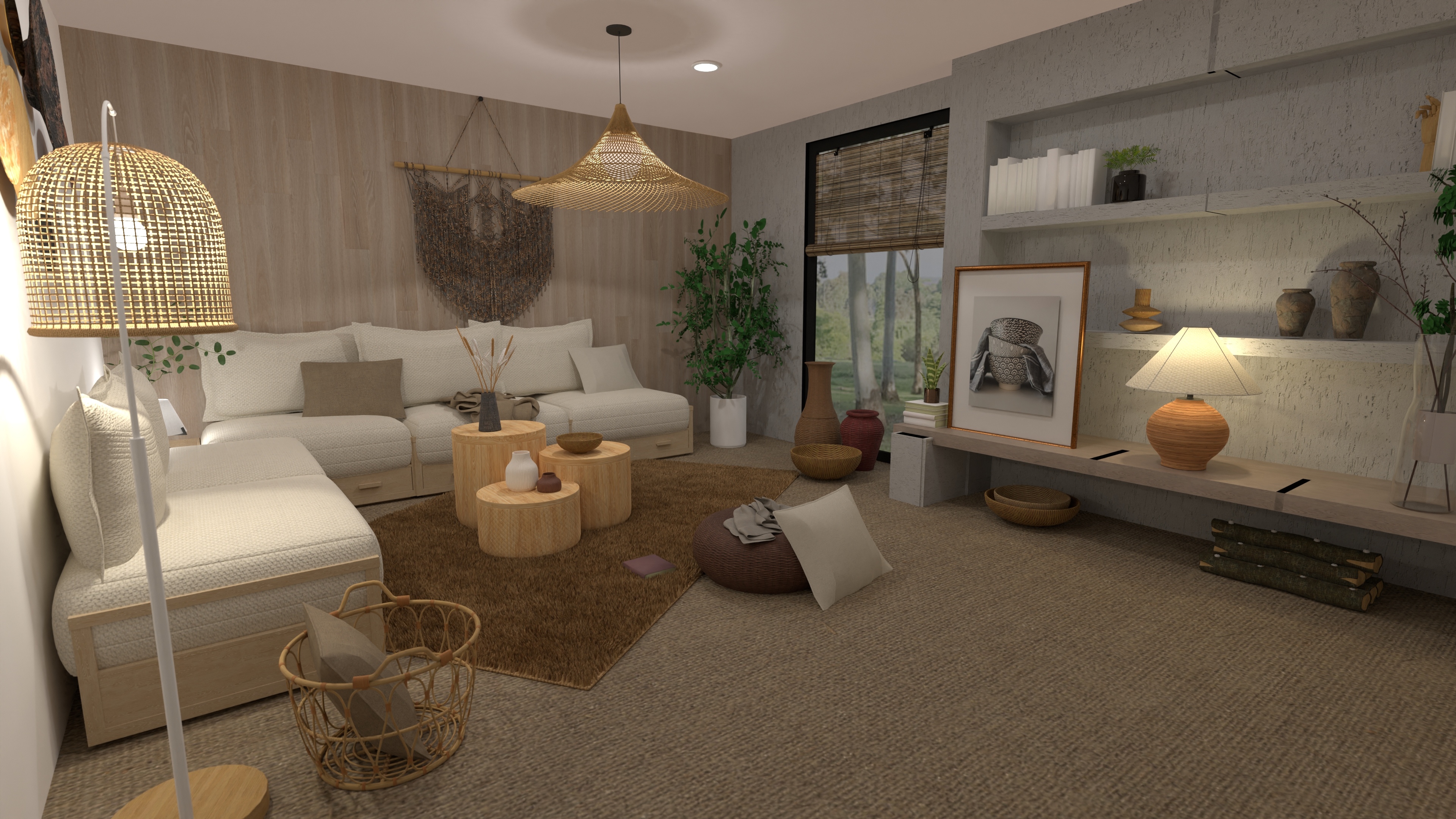 Japandi living room #1 #25624820 by Moonface