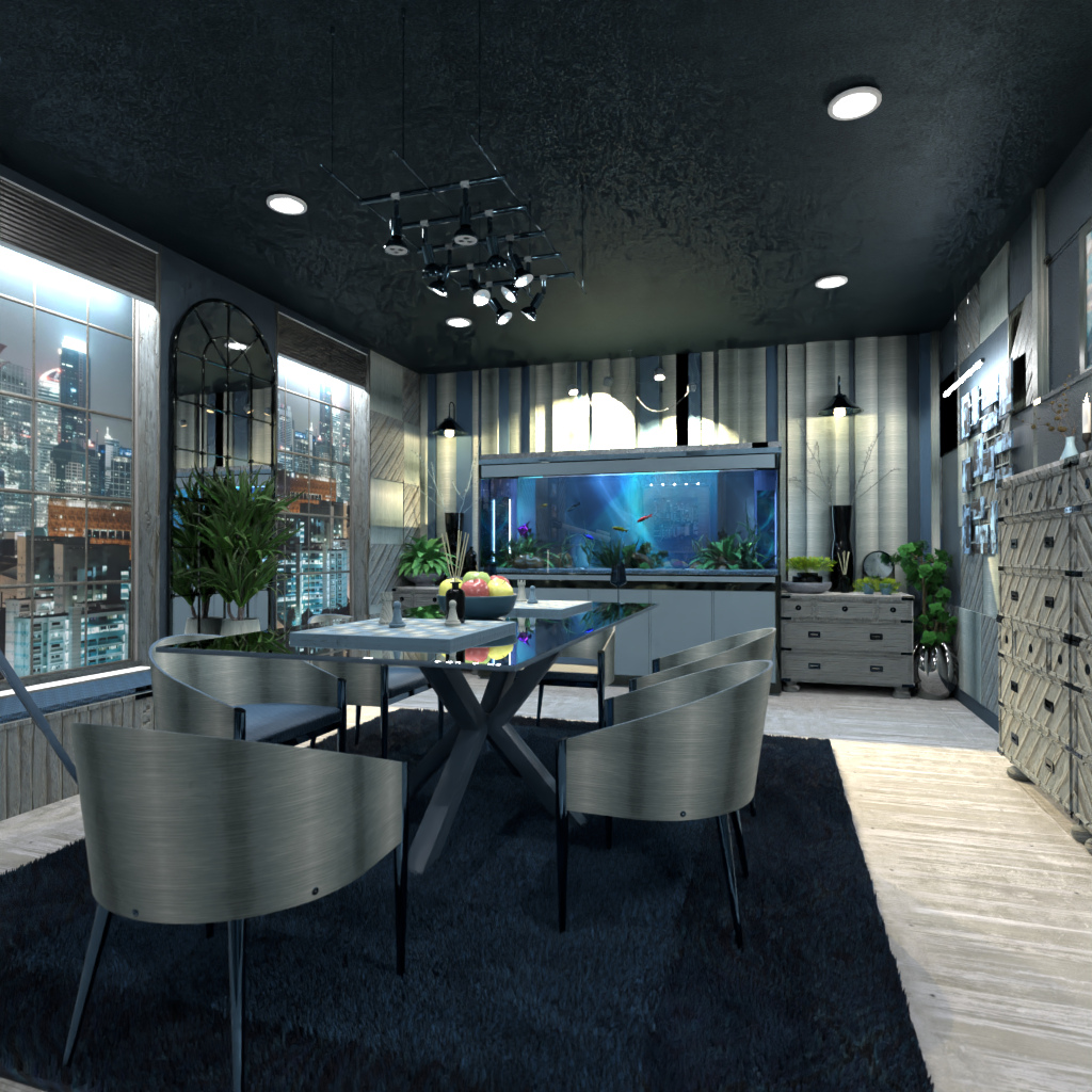 Industrial Dining Room #3348064 by Editors Choice