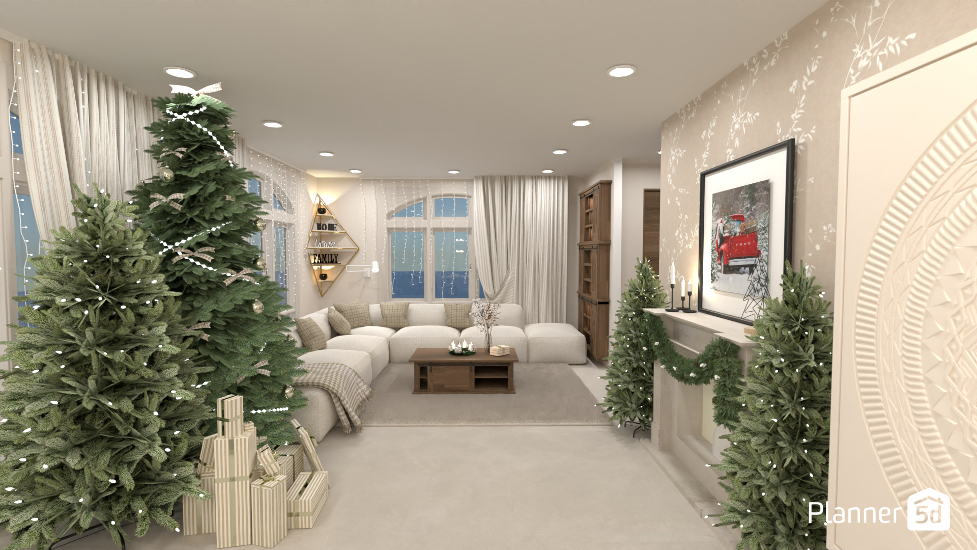 Christmas Livingroom #16157995 by Rachel L