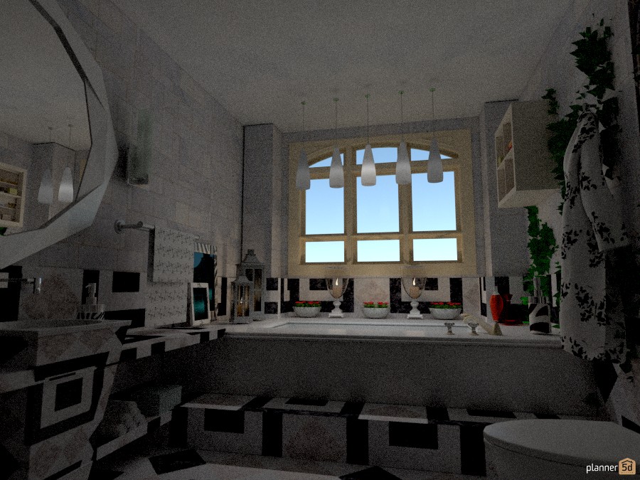 Guest bath in a blue note home #2 #924271 by Moonface