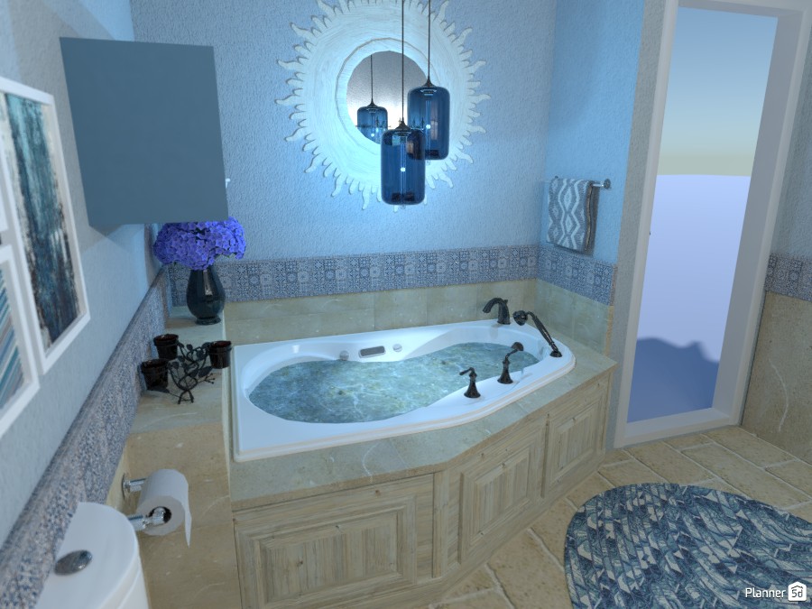 Blue bathroom #2 #3333341 by Micaela Maccaferri