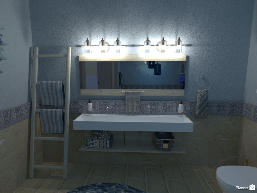 Blue bathroom #1 #3333343 by Micaela Maccaferri