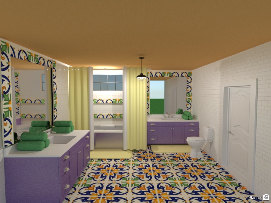 spanish cottage bathroom 1297713 by Joy Suiter image