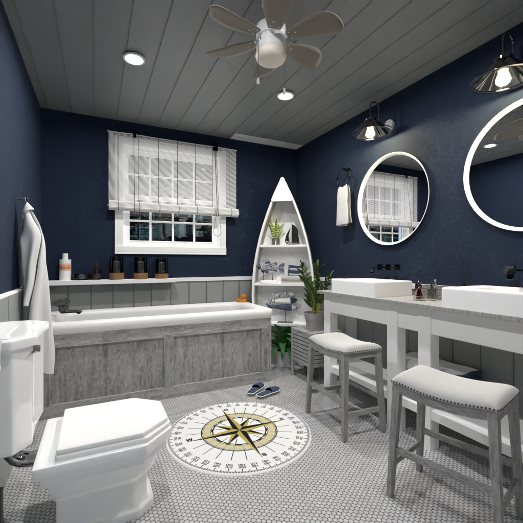 Nautical bathroom #12244945 by Editors Choice