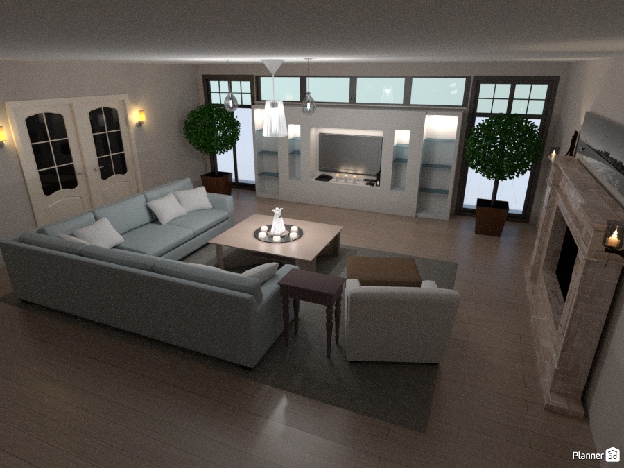 Blue Coastal Beach House #1853107 by lilywarrd
