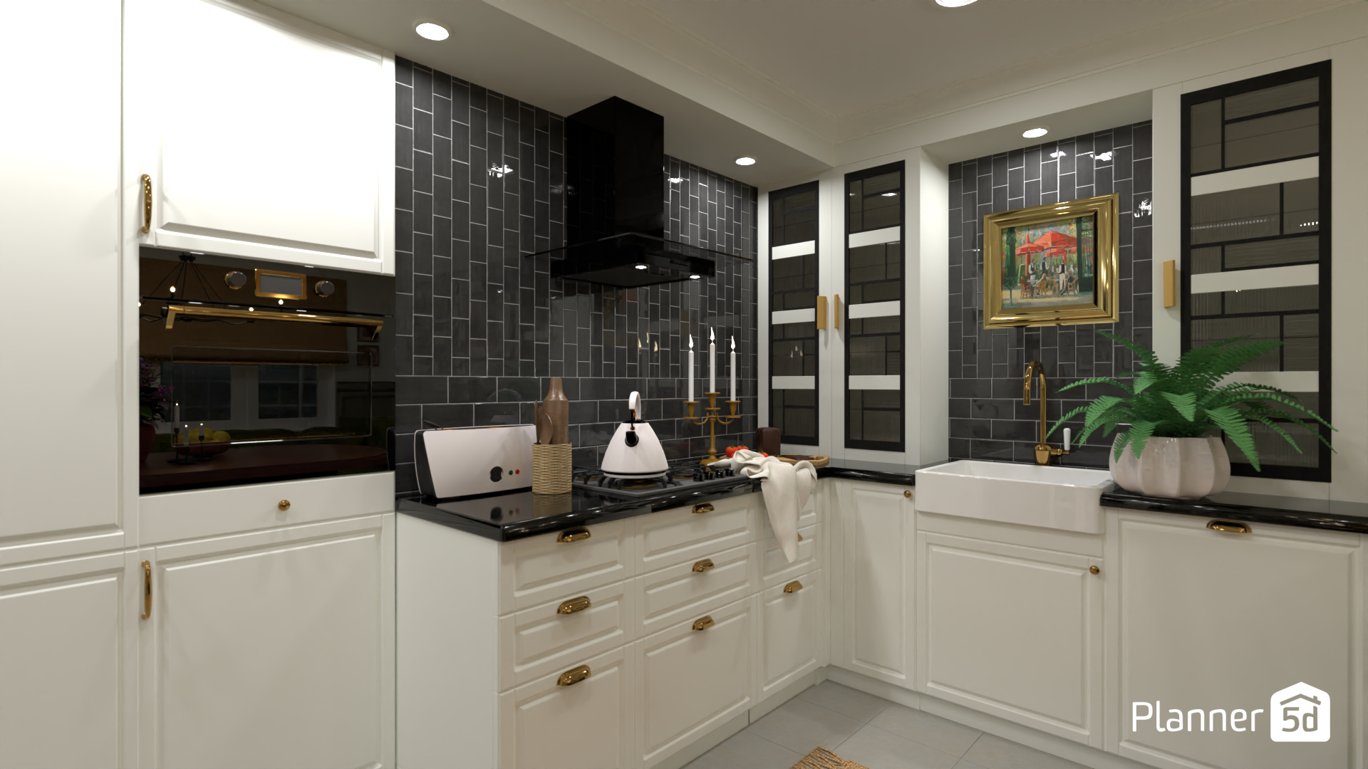 Pastoral Bistro Styled Kitchen #17537115 by Darina Doncheva
