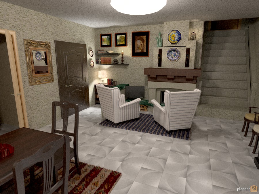 Lago Maggiore: Sala da pranzo con camino #1011585 by Micaela Maccaferri