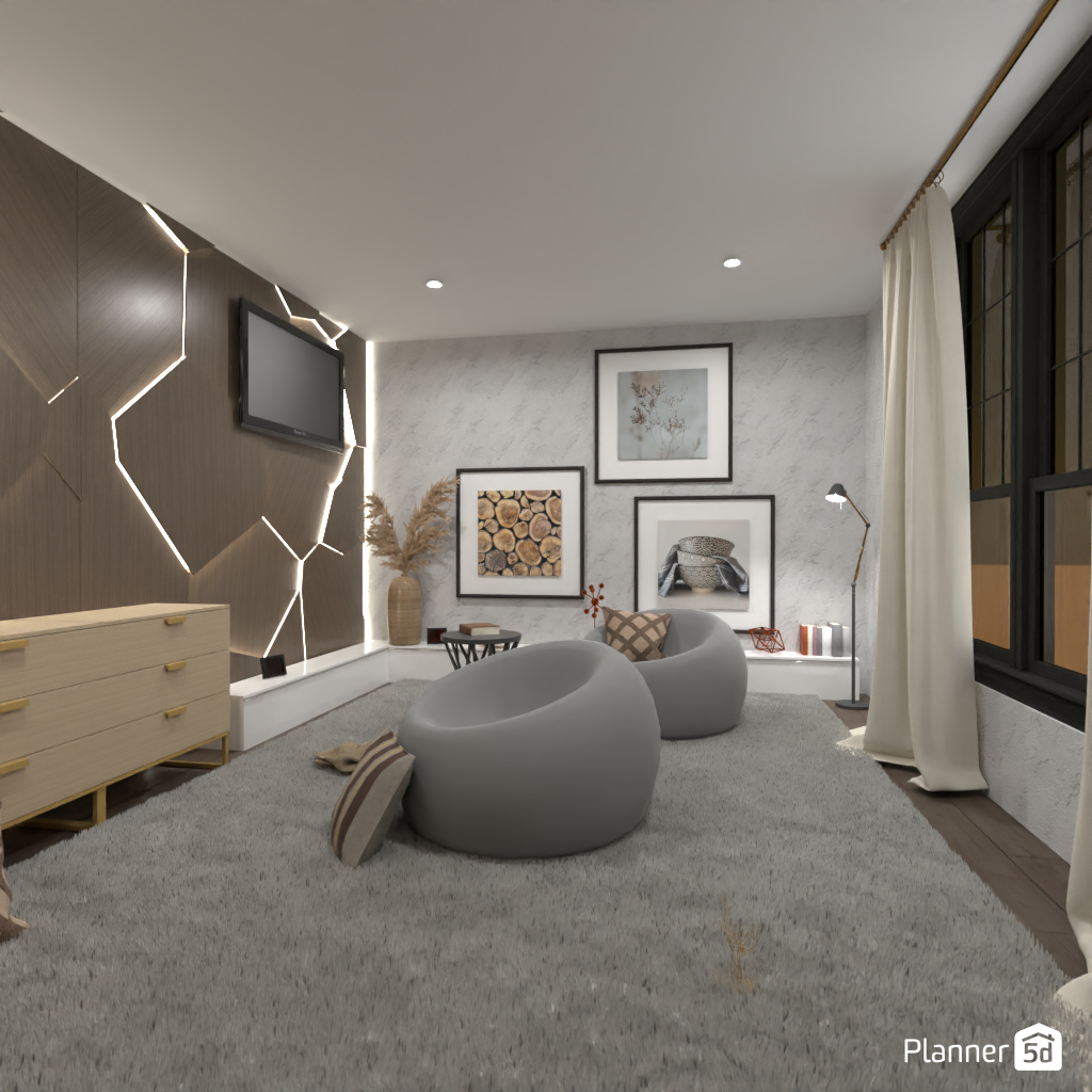 Living room without sofa #19446820 от Editors Choice